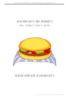 coloriage a imprimer hamburger