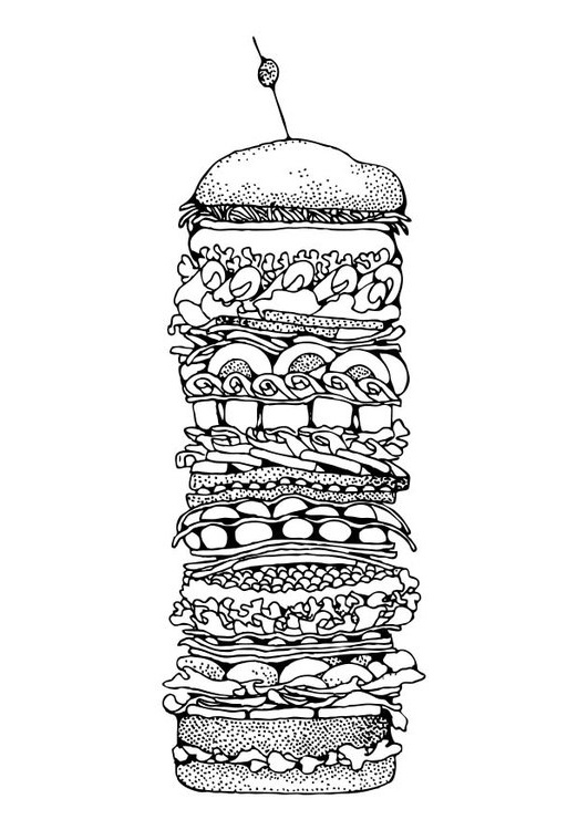 coloriage hamburger i