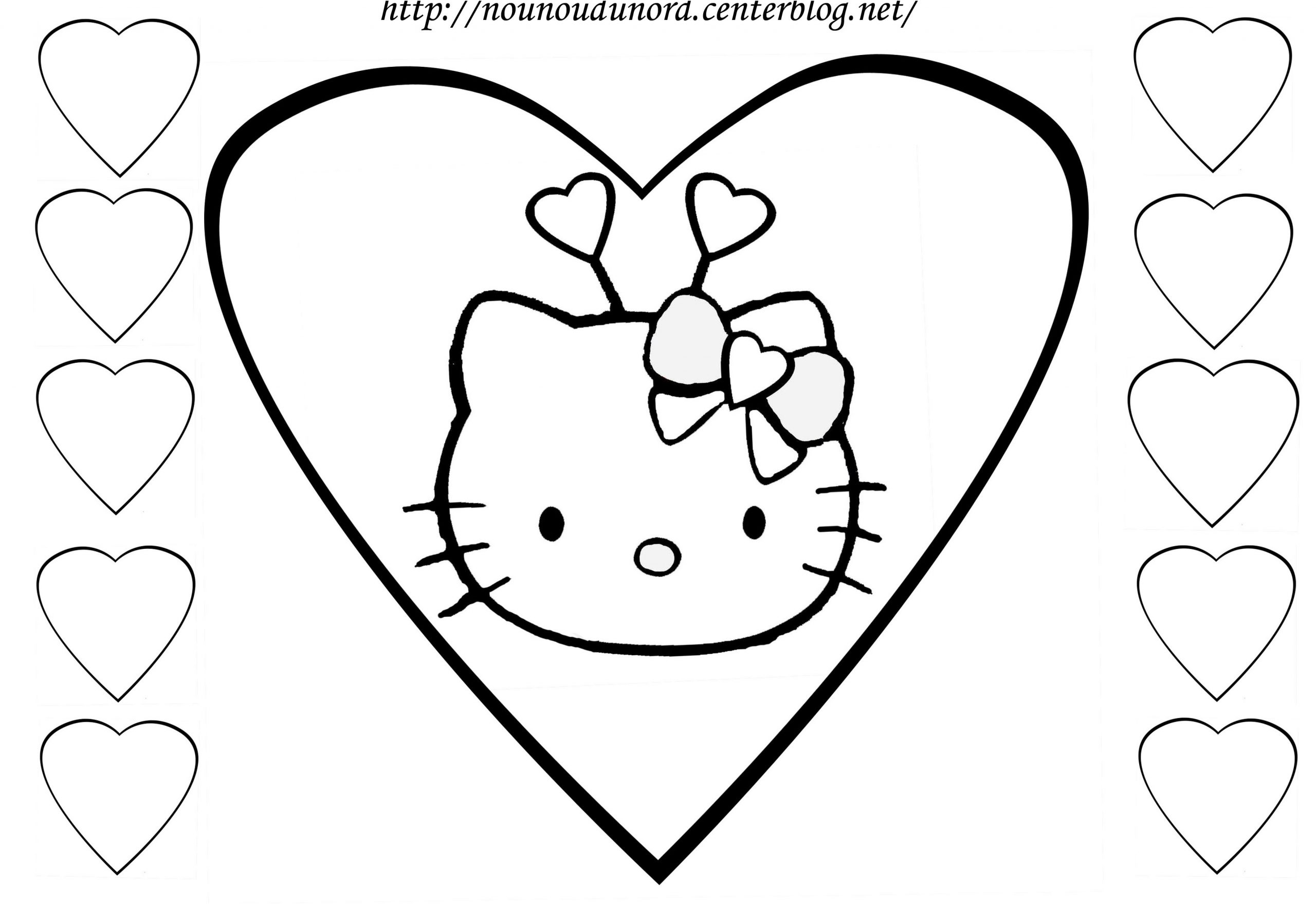 15 cool de coloriage hello kitty coeur images