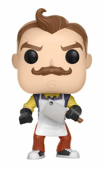 games hello neighbor funko pop neighbor with apron meat cleaver