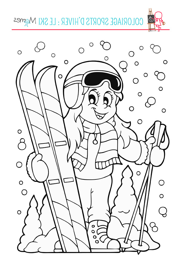 Coloriage Sports d hiver le ski