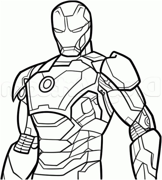 iron man vectoriel a colorier