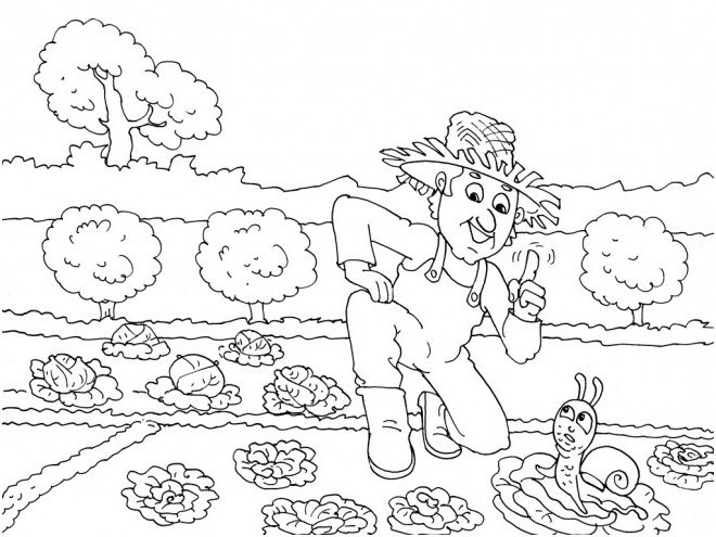 Coloriage Jardinier Inspiration Coloriage Jardin Hugo L Escargot Dessin Gratuit à Imprimer