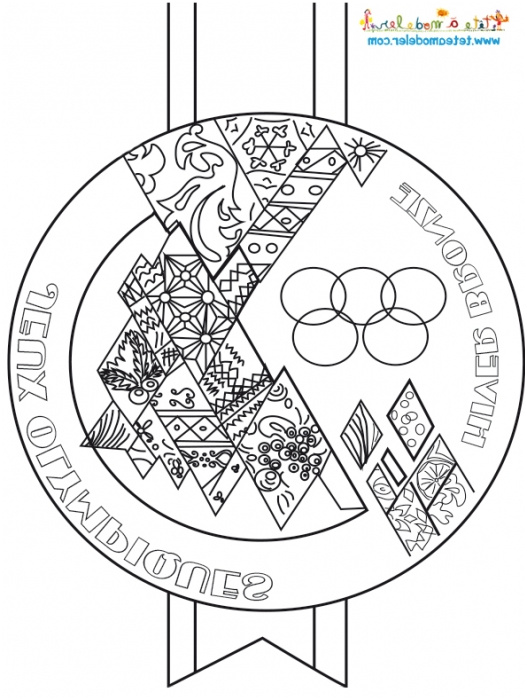 medaille de bronze des jeux olympiques a colorier