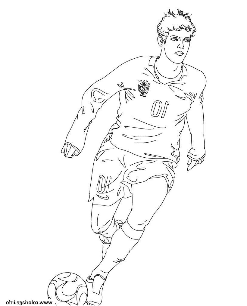 kaka joueur de foot bresil coloriage
