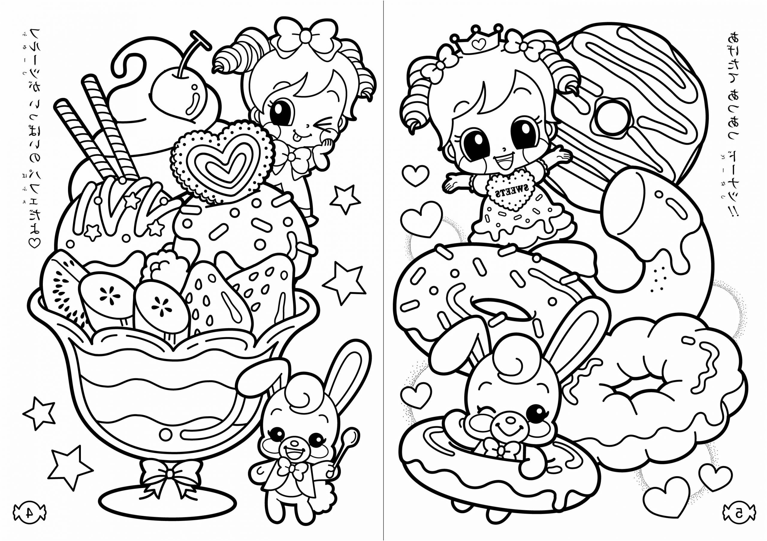 garbi food coloring pages kawaii sketch templates