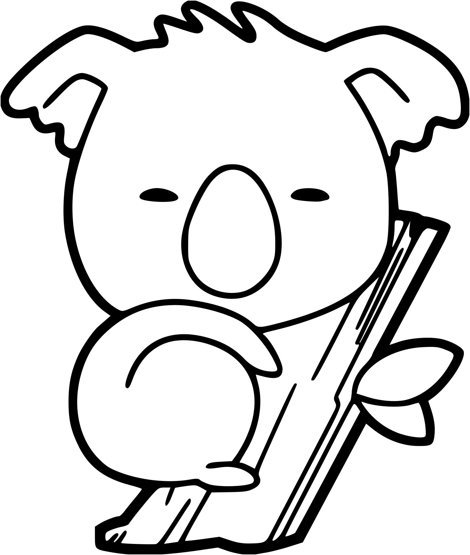 dessin a imprimer bebe koala