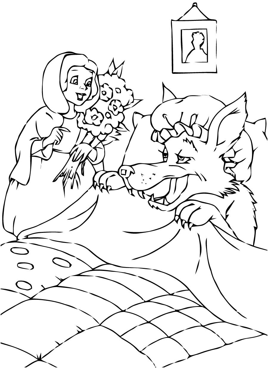 chaperon rouge coloriage
