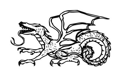 coloriage dragon coloriage dun dragon a langue de lezard