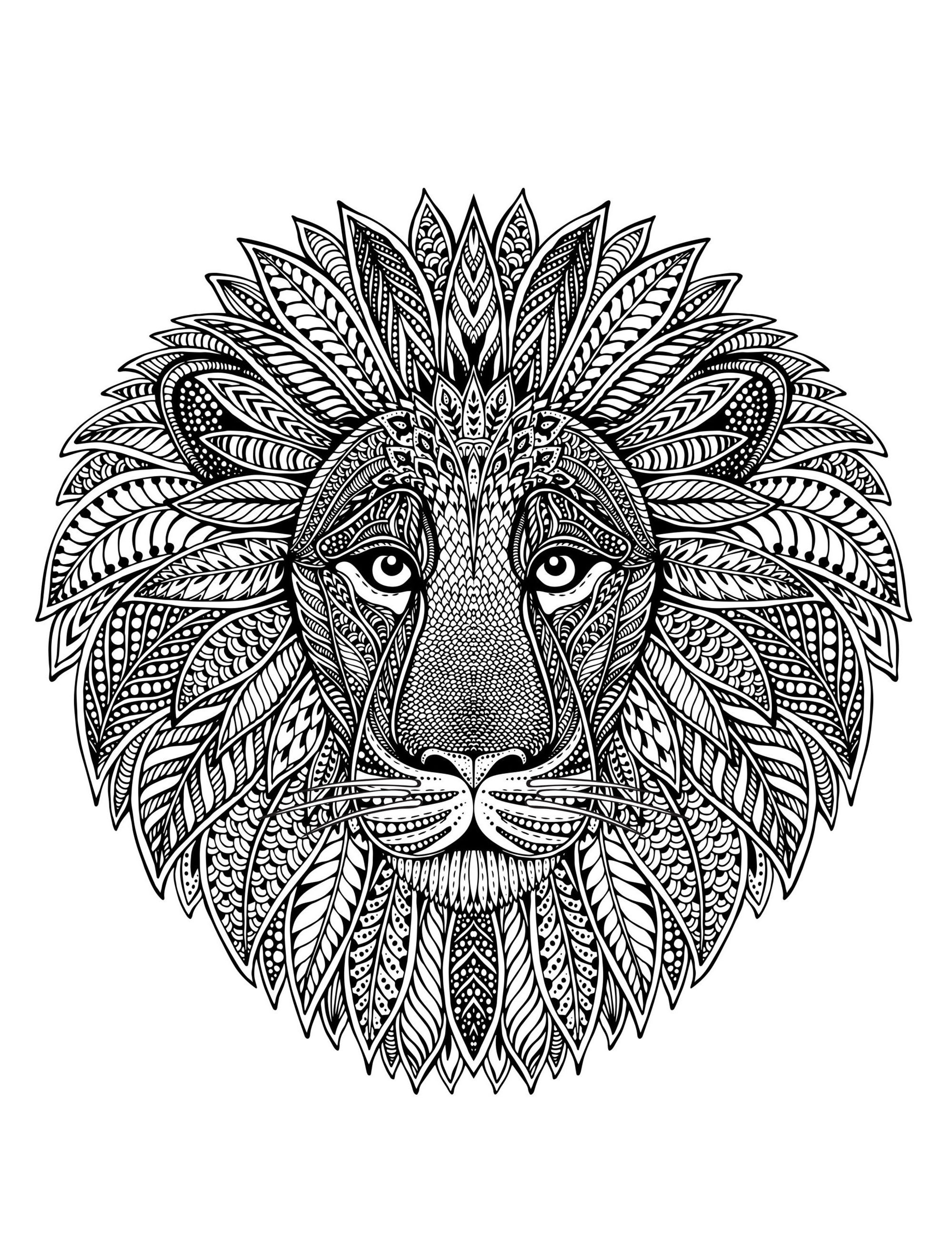 image=mandalas coloriage tete de lion en mandala 1