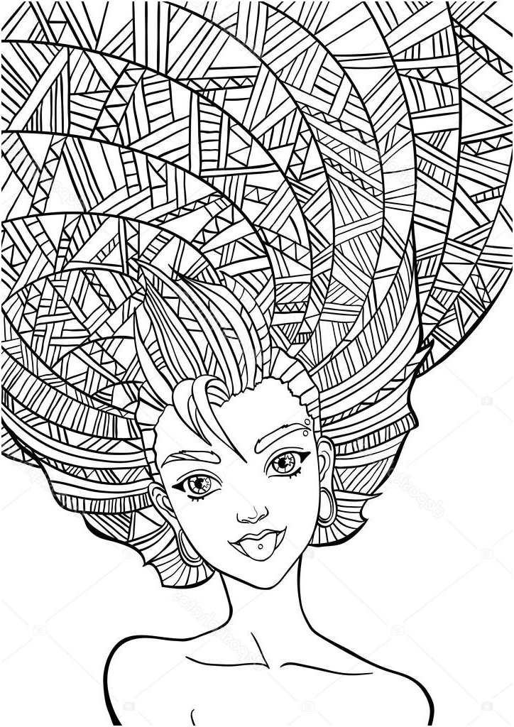 stock illustration print for the adult coloring