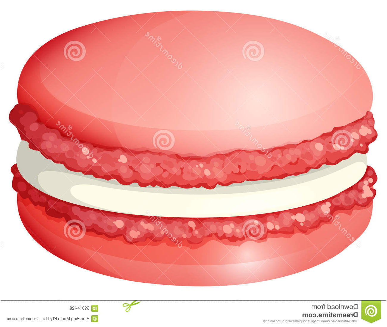 illustration stock seul macaron de couleur rouge image