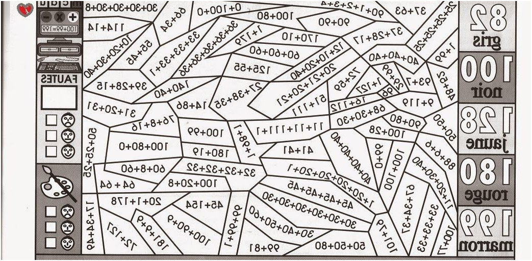 Coloriage Magique Ce2 Maths Inspiration Imprimer Coloriage Magique Math Calcul Addition Ce1 Et Ce2