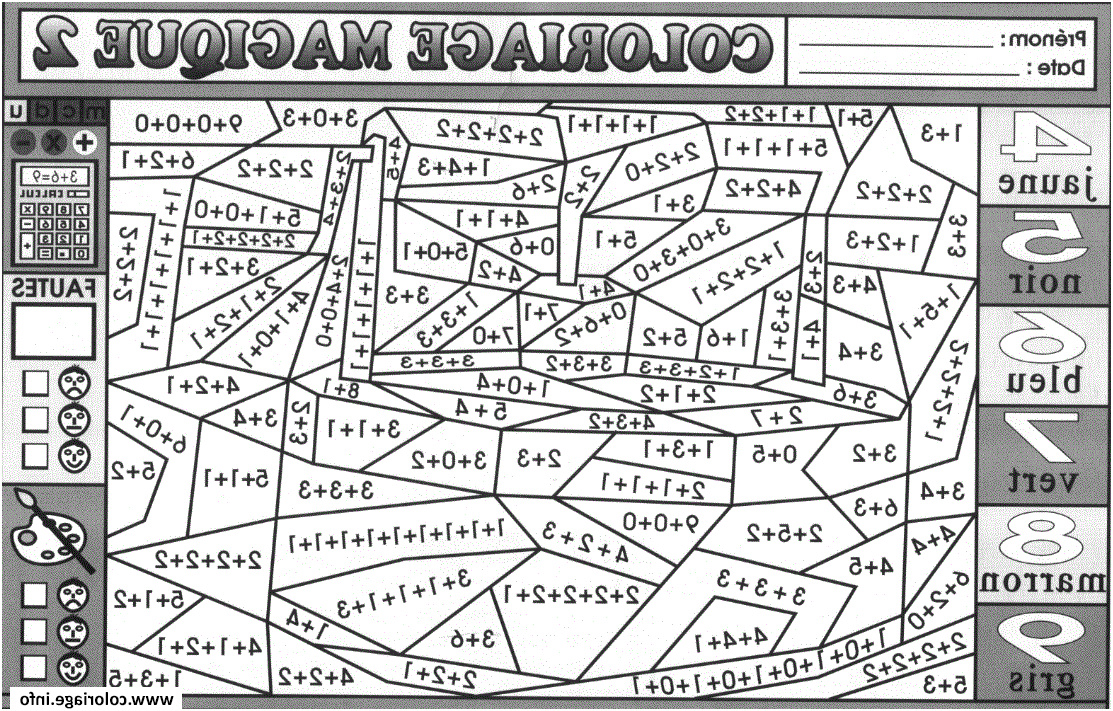 Coloriage Magique Ce2 Pdf Meilleur De Coloriage Magique Addition 34 Dessin