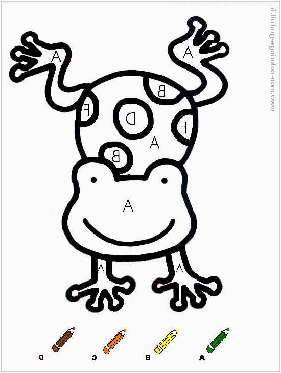 coloriage magique grenouille