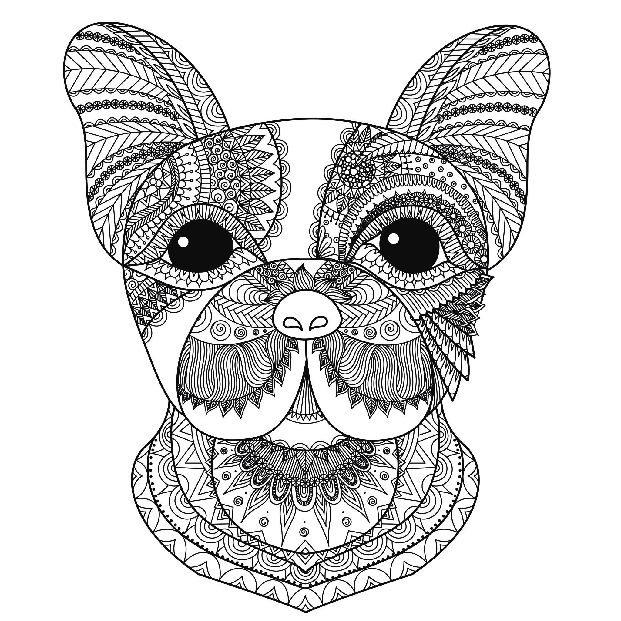 image=dogs coloring pages adults dog head bimdeedee 1
