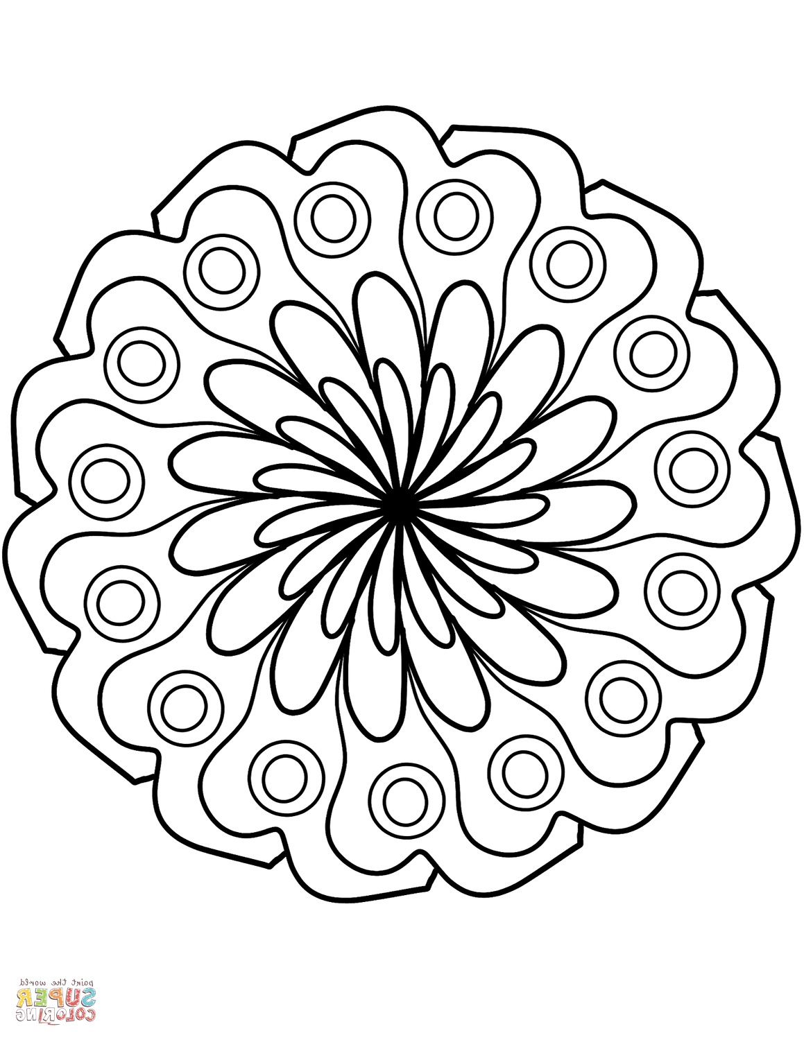 mandala fleur simple