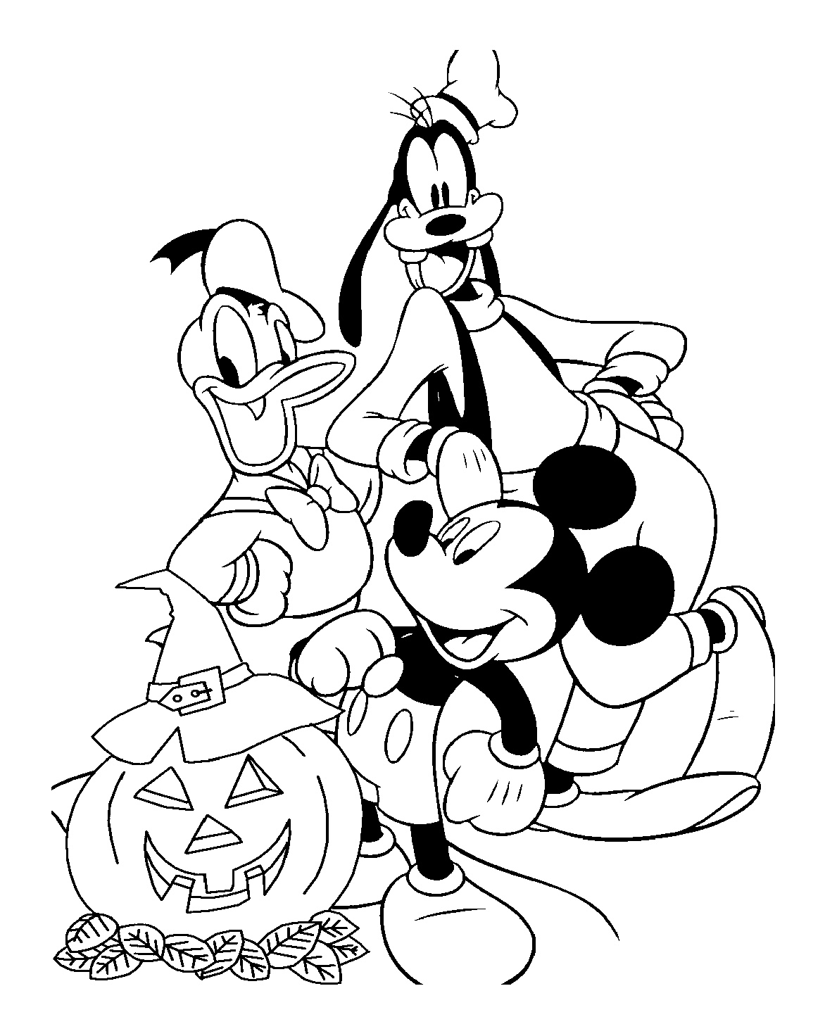 image=mickey et ses amis coloriage dingo donald mickey halloween 2