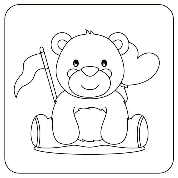 coloriage mignon pour enfants ours
