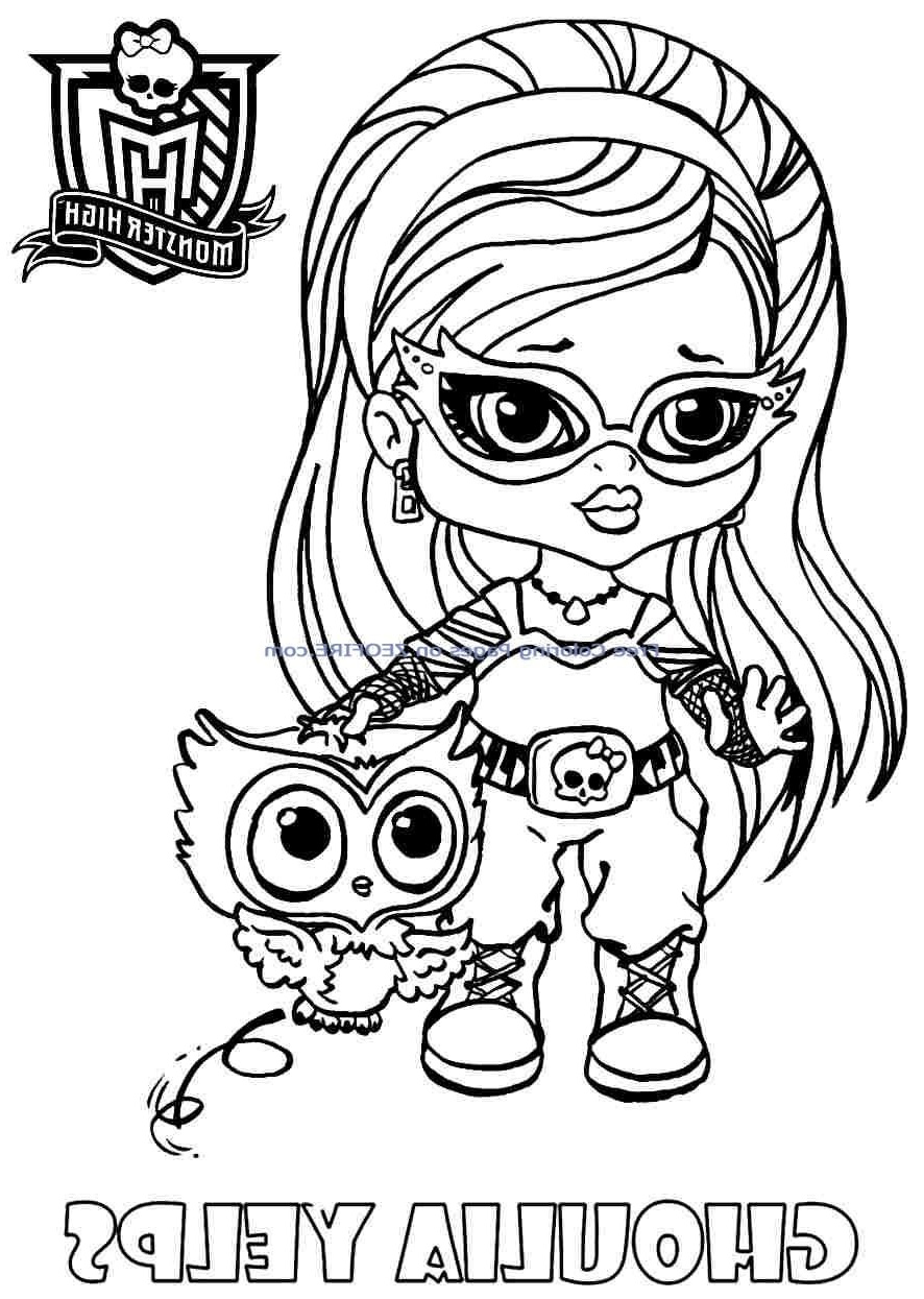 free baby monster high coloring pages