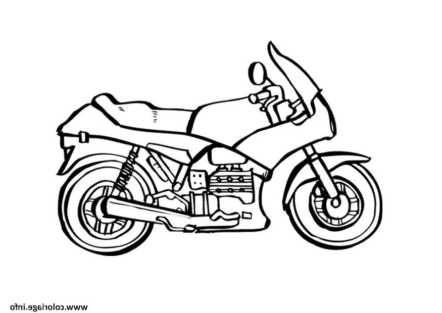 moto de course 2 coloriage