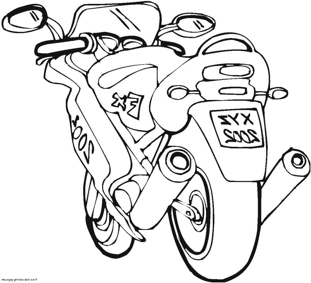 free motorbike colouring pictures printable