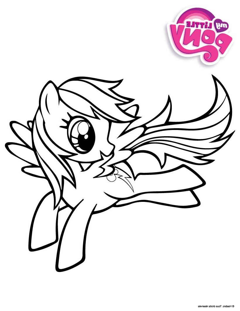 Coloriage My Little Pony À Imprimer Nice Coloriages Rainbow Dash Heureux Fr Hellokids