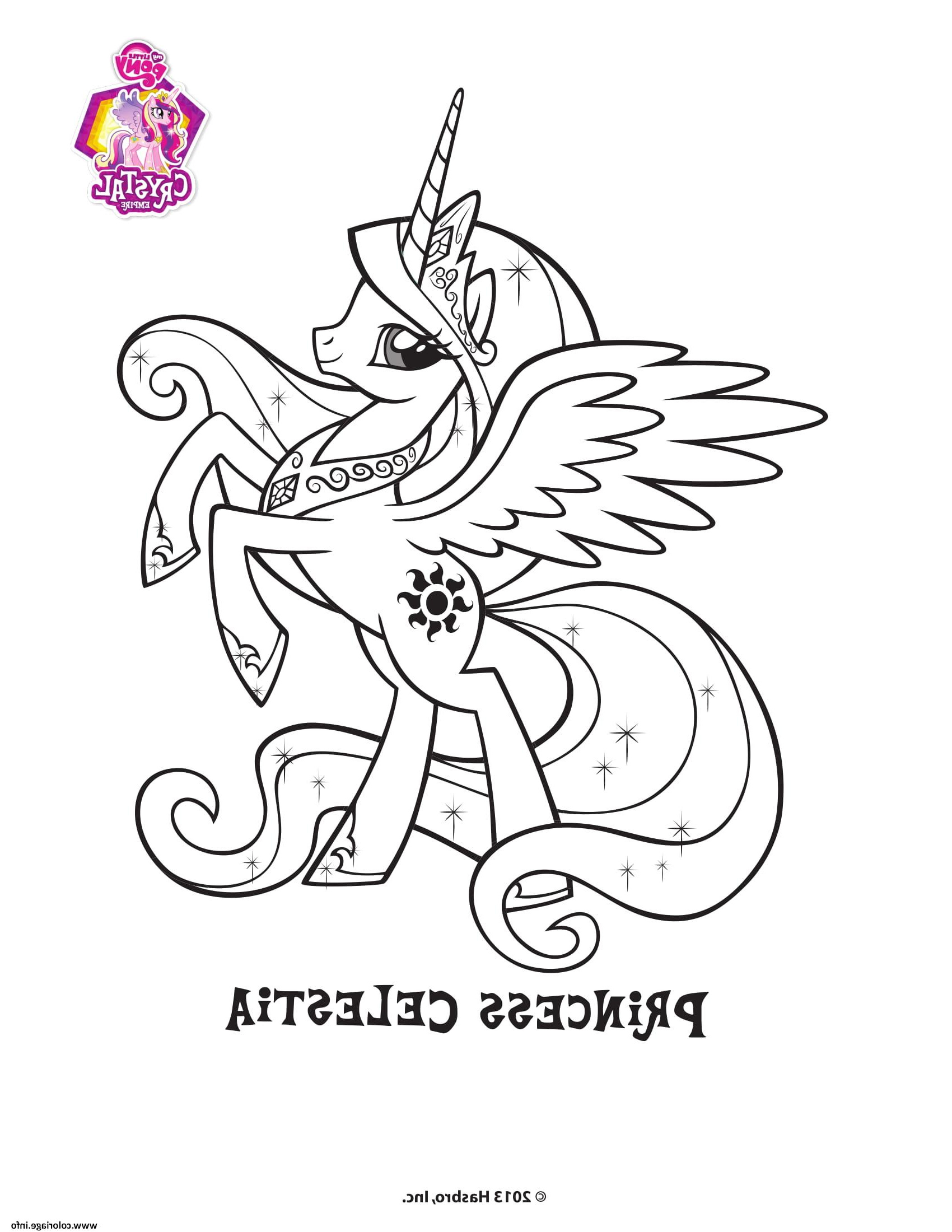 princesse celestra crystal empire my little pony coloriage