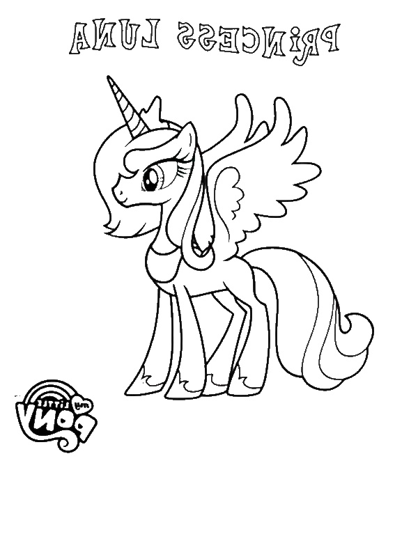 princess luna in my little pony coloring page