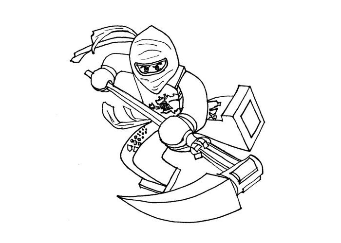 cole lego ninjago colouring pages