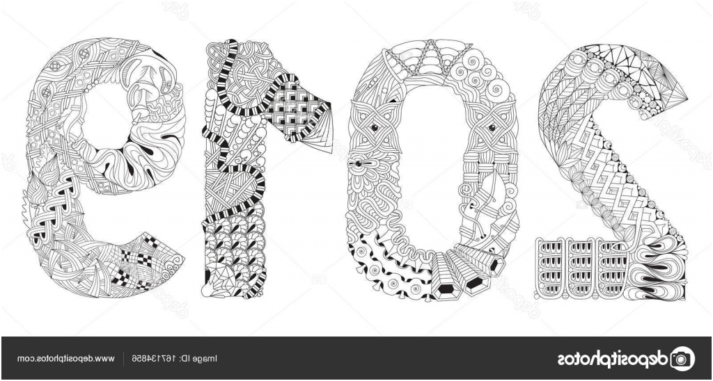 stock illustration number 2019 zentangle vector decorative