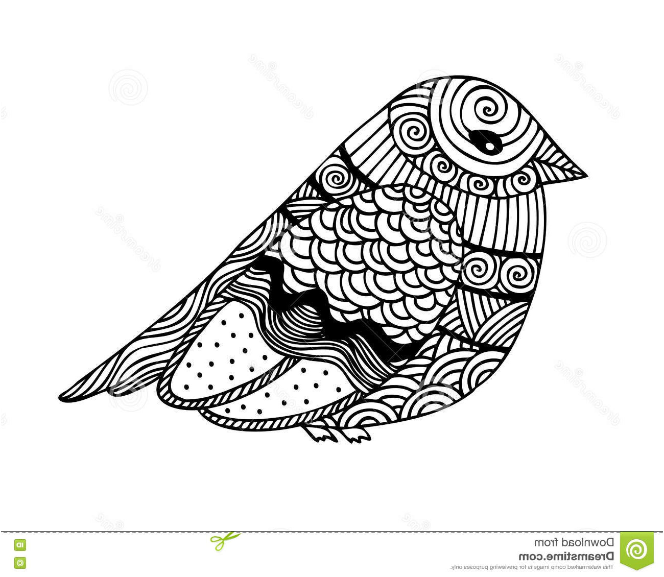 illustration stock conception adulte de page de livre de coloriage avec l oiseau fantastique image
