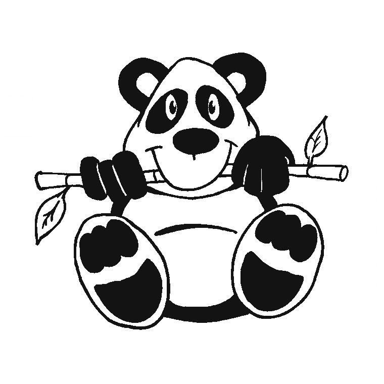 coloriage a dessiner panda chinois