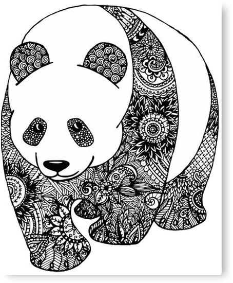 panda mandala p=canvas print