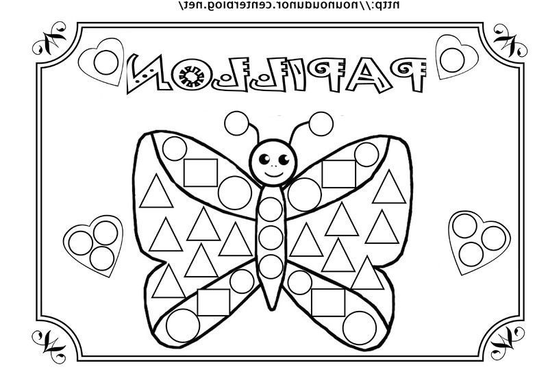 2154 coloriage papillon a gommettes dessine par nounoudunord
