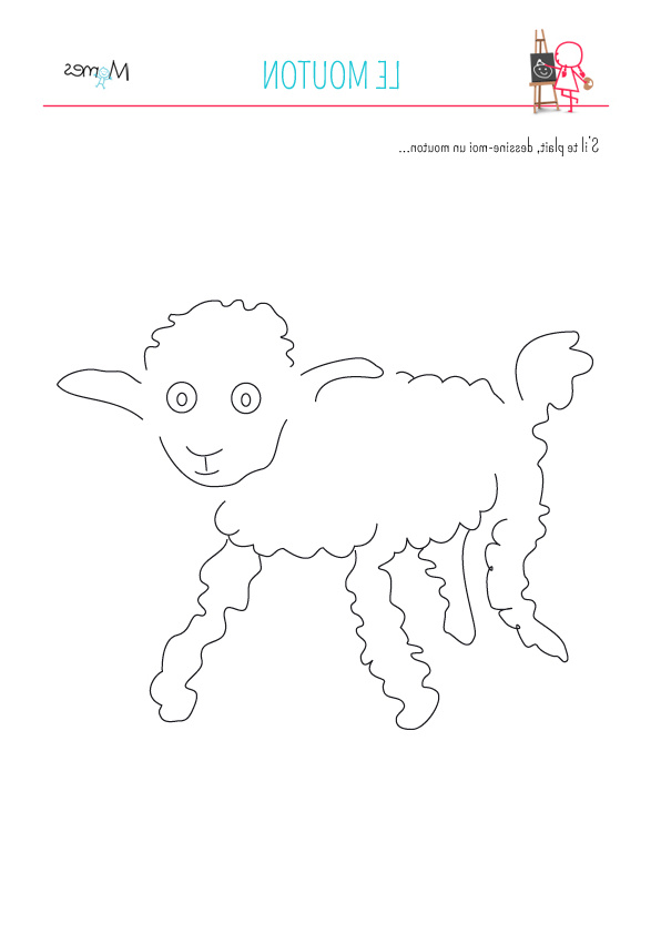 Coloriage le Petit Prince le mouton