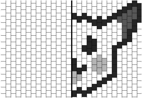 pixel art symetrie orthogonale