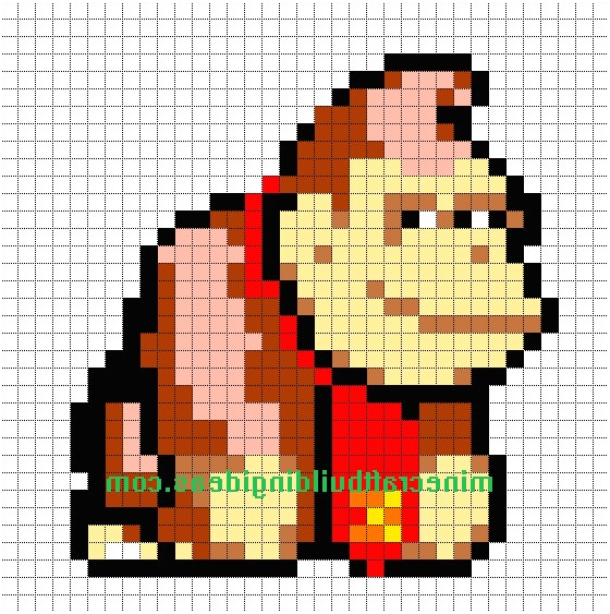 pixel art a imprimer pokemon avec personnages celebres nintendo donkey kong et coloriage pixel art a imprimer 9 coloriage pixel art a imprimer