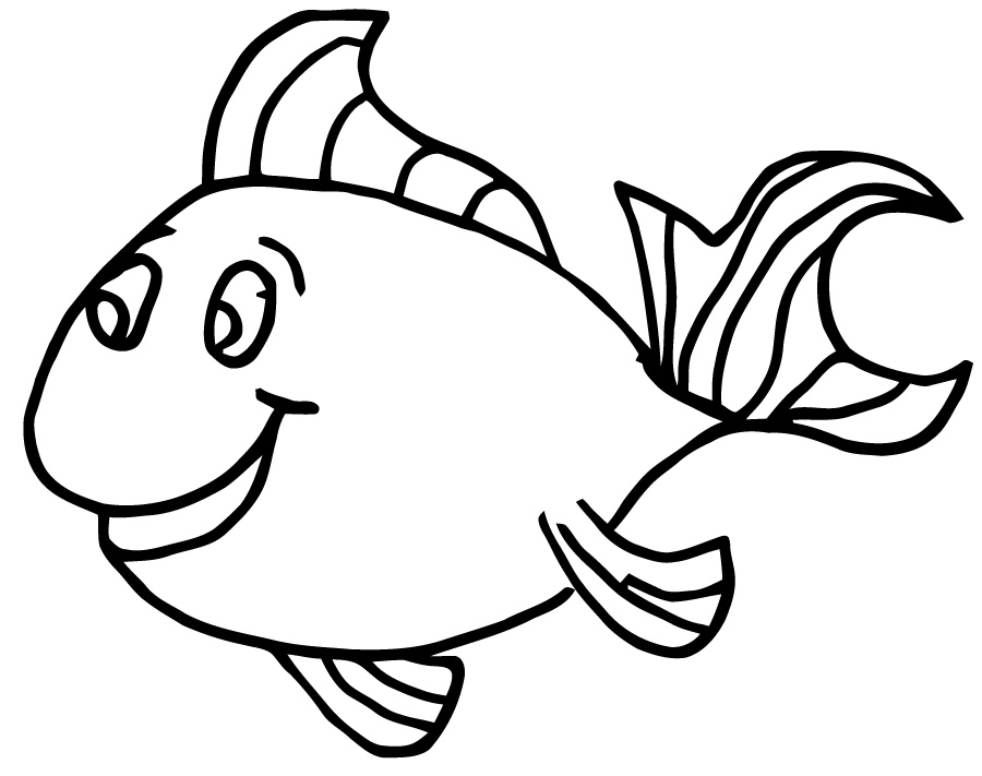 dessin poisson rouge coloriage