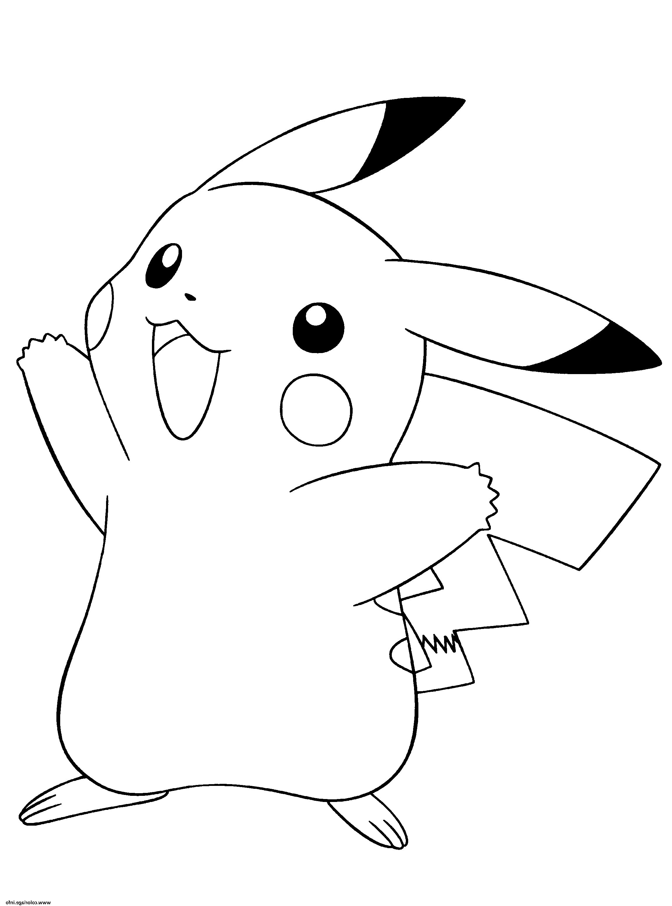 pokemon noir et blanc pikachu coloriage