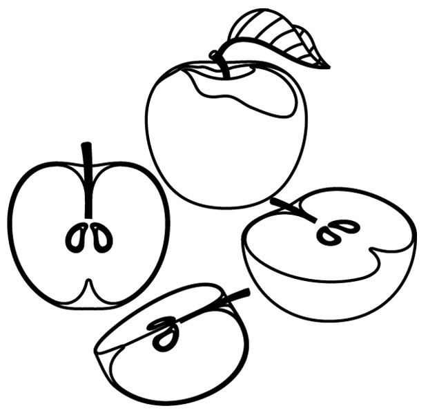 dessin pomme a imprimer gratuit