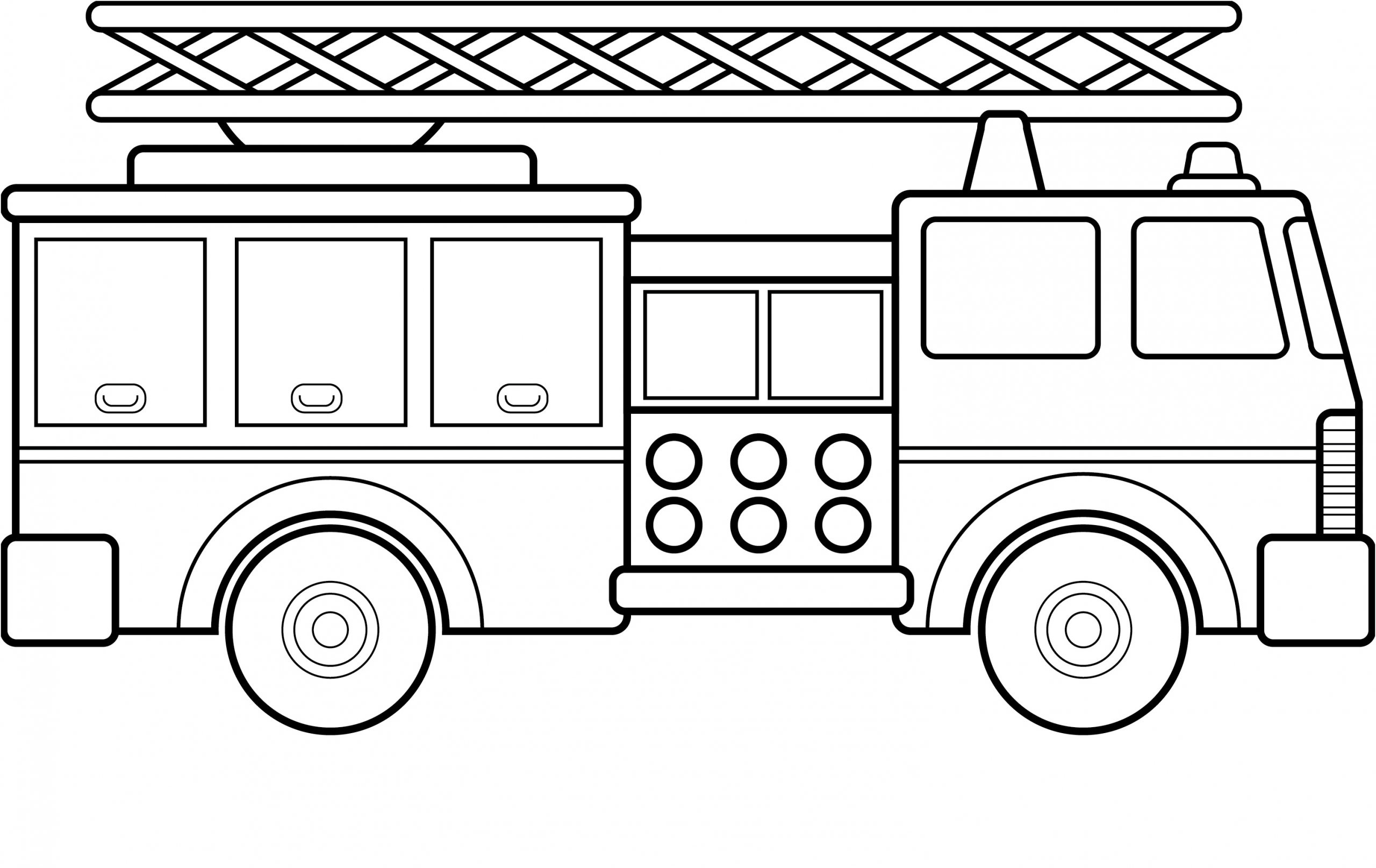 dessin anime voiture camion pompier
