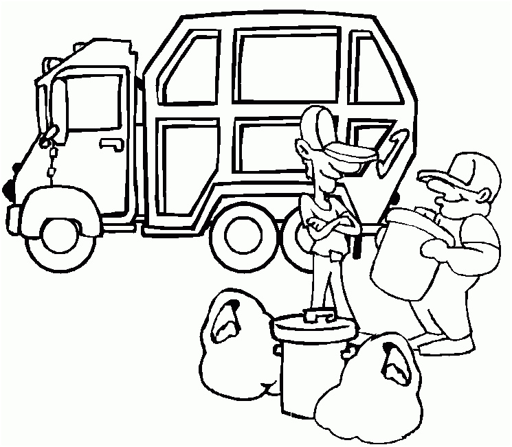 camion poubelle dessin