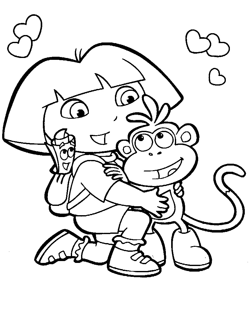 Coloriage Pour Enfans.fr Meilleur De Dessins à Colorier Dora Go Amis Coloriages Pour Enfants