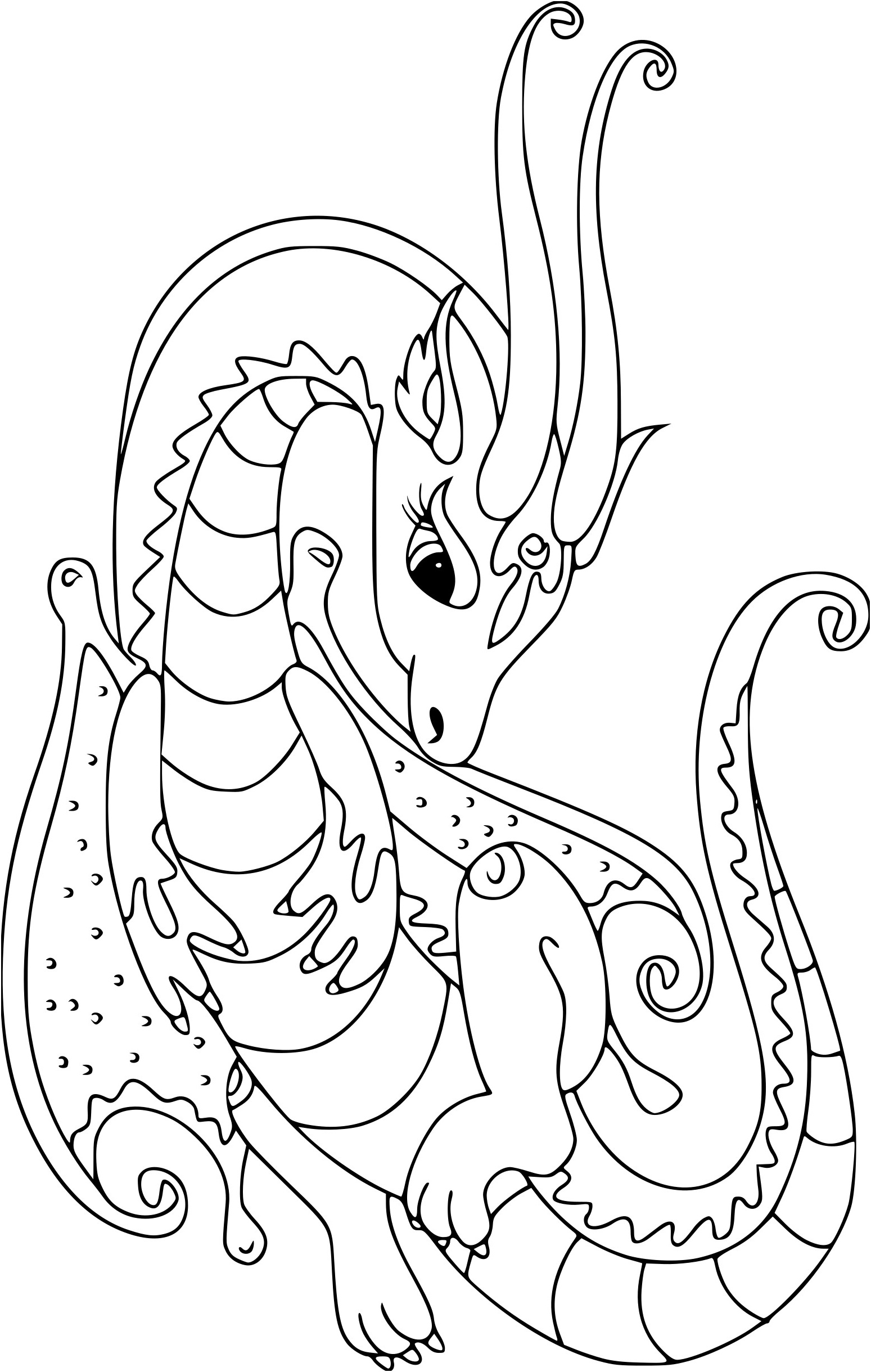 coloriage dragon pour fille
