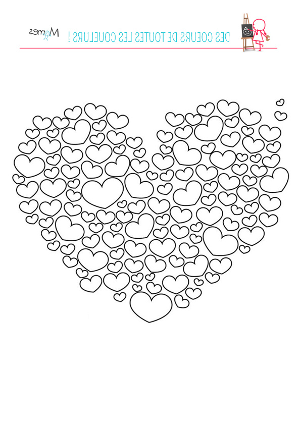 Coloriage Pour La Fête Des Mères Génial Coloriage Coeurs De Toutes Les Couleurs Momes