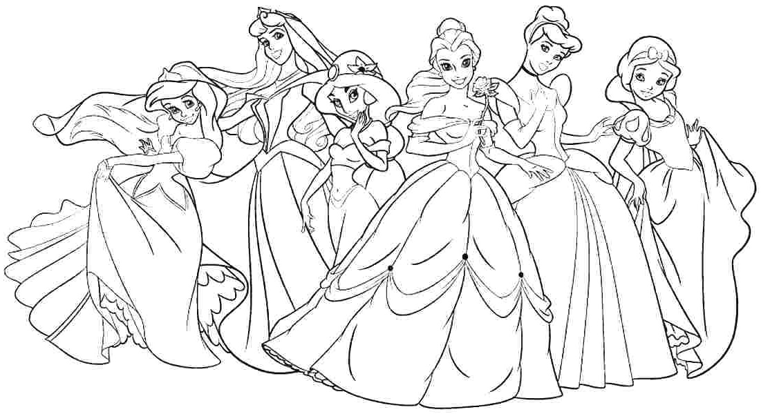 coloriage princesses walt disney