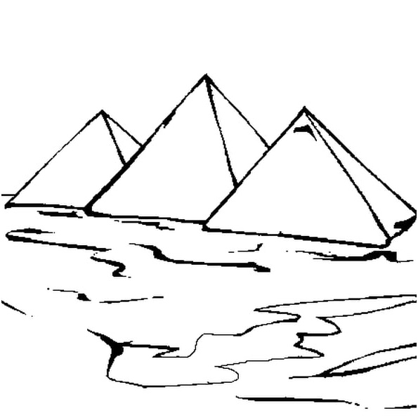 pyramides coloriage