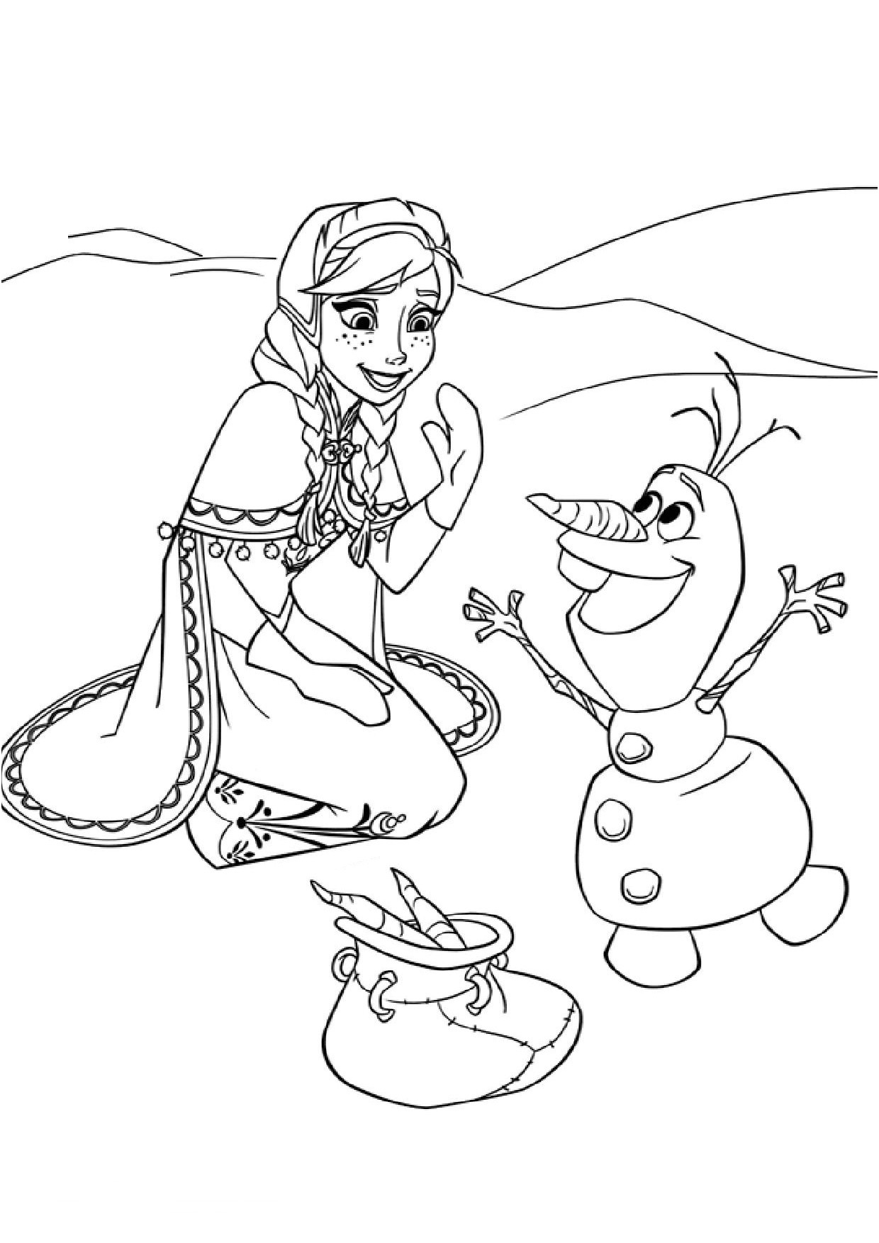 hugo l escargot coloriage a dessiner reine des neiges