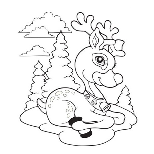 Coloriage Renne De Noel Unique La Jolie Renne Du Père Noël En Coloriage à Imprimer